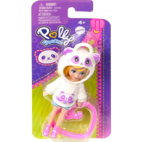 Mini Poupée Polly Pocket avec clip amitié cœur rose