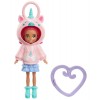 Mini Poupée Polly Pocket avec clip amitié cœur parme