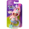 Mini Poupée Polly Pocket avec clip amitié cœur parme