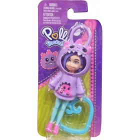 Mini Poupée Polly Pocket avec clip amitié cœur bleu