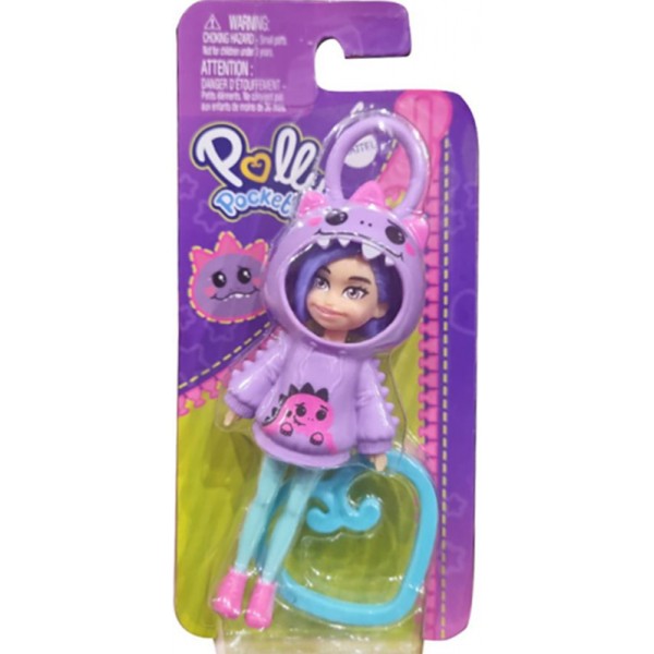 Mini Poupée Polly Pocket avec clip amitié cœur bleu