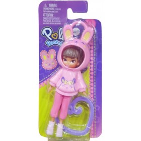 Mini Poupée Polly Pocket avec clip amitié cœur violet