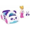 Polly Pocket - Véhicule Panda avec Mini Poupée Polly et Panda