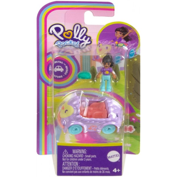 Polly Pocket - Véhicule Hérisson avec Mini Poupée Crissy et Hérisson