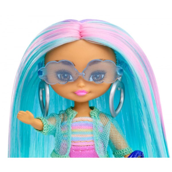 Poupée Mini Barbie Extra Mini Blue Rainbow