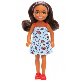 Poupée Barbie Chelsea Brune en Robe Bleue HXM97