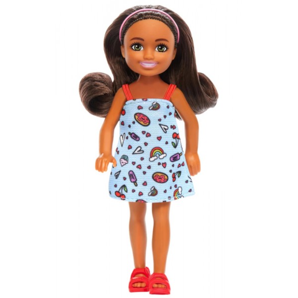 Poupée Barbie Chelsea Brune en Robe Bleue HXM97