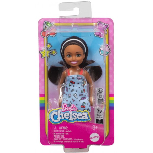 Poupée Barbie Chelsea Brune en Robe Bleue HXM97