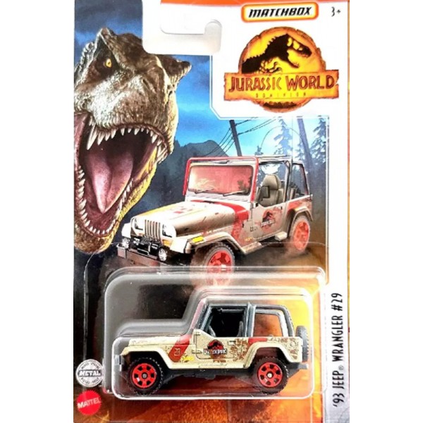 Véhicule Matchbox Jurassic World 93 Jeep Wrangler #29 HBH07