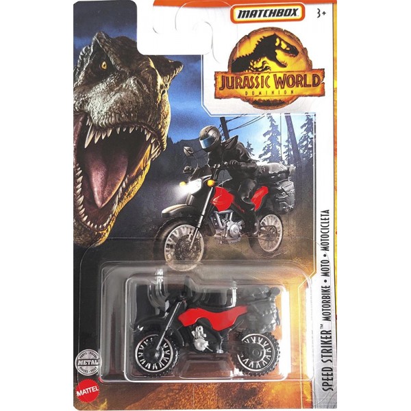 Véhicule Matchbox Jurassic World Speed Striker Moto HBH02