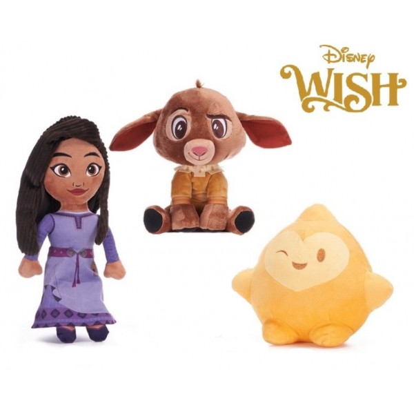 Peluche Disney Wish - Asha et La Bonne Etoile 25cm