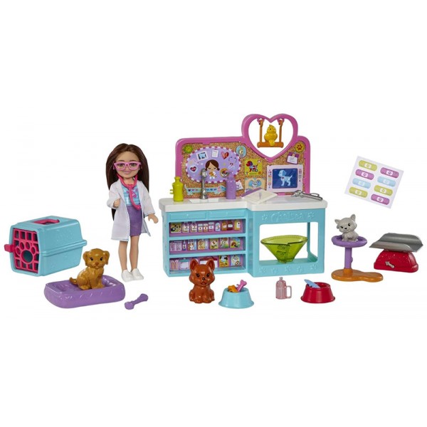 Poupée Barbie Chelsea Coffret Vétérinaire